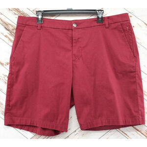 Lululemon Commission Shorts Men's 40 Oxblood Red Slim Chino Performance Casual